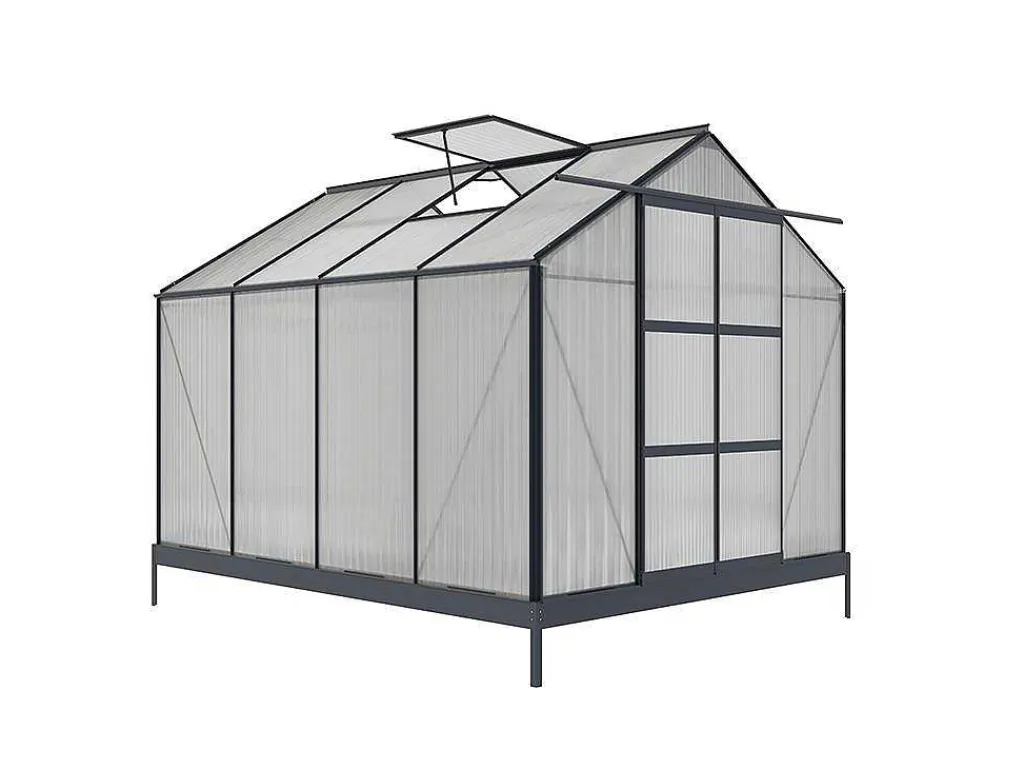 Tuinserre Van Polycarbonaat 7.5 M Greenea Ii - Antraciet-EXPERTLAND Discount