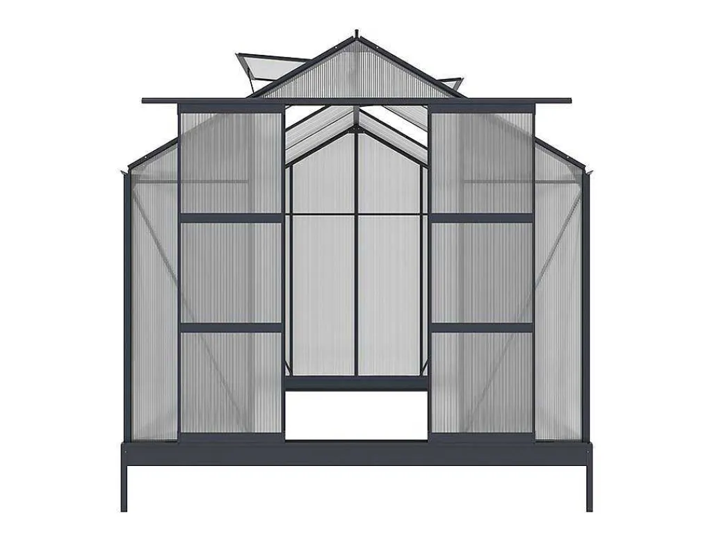 Tuinserre Van Polycarbonaat 7.5 M Greenea Ii - Antraciet-EXPERTLAND Discount
