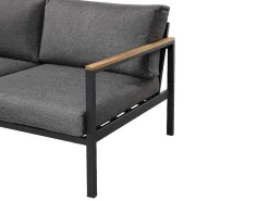 Tuinset Van Aluminium: Een Tweezitsbank, Twee Fauteuils En Een Salontafel Van Vairao Van-MYLIA New