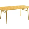 Tuintafel D160 Cm Van Metaal - Mosterdgeel - Mirmande Van-MYLIA New