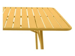 Tuintafel D160 Cm Van Metaal - Mosterdgeel - Mirmande Van-MYLIA New
