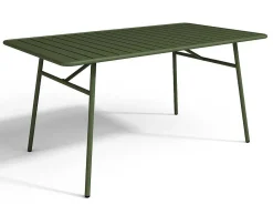 Tuintafel Van Metaal - L160 Cm - Kaki - Mirmande-MYLIA Discount