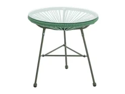 Tuinzithoek Van Gevlochten Harsdraden: Twee Fauteuils, Een Bank En Een Tafel - Kaki - Alios Iii Van-MYLIA Clearance