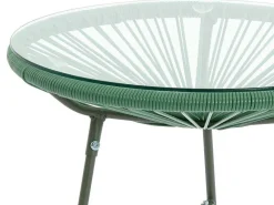 Tuinzithoek Van Gevlochten Harsdraden: Twee Fauteuils, Een Bank En Een Tafel - Kaki - Alios Iii Van-MYLIA Clearance