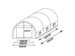 Tunnelkas Ipomea 9M - L300 X L300 X H200 Cm-EXPERTLAND Online