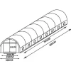 Tunnelkas Met Stalen Structuur Ipomea 24M - L800 X B300 X H200 Cm-EXPERTLAND Hot