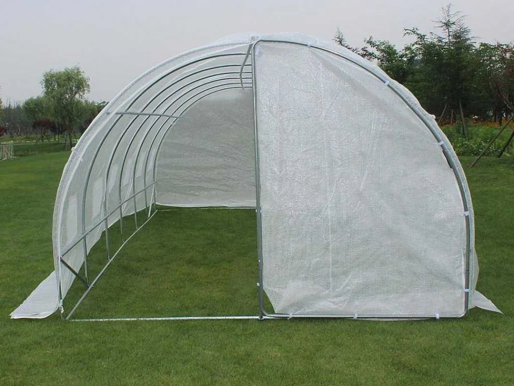 Tunnelkas Met Structuur Van Gegalvaniseerd Staal En Deur 18 M - L600 X B300 X H200 Cm - Alocasia-EXPERTLAND Online