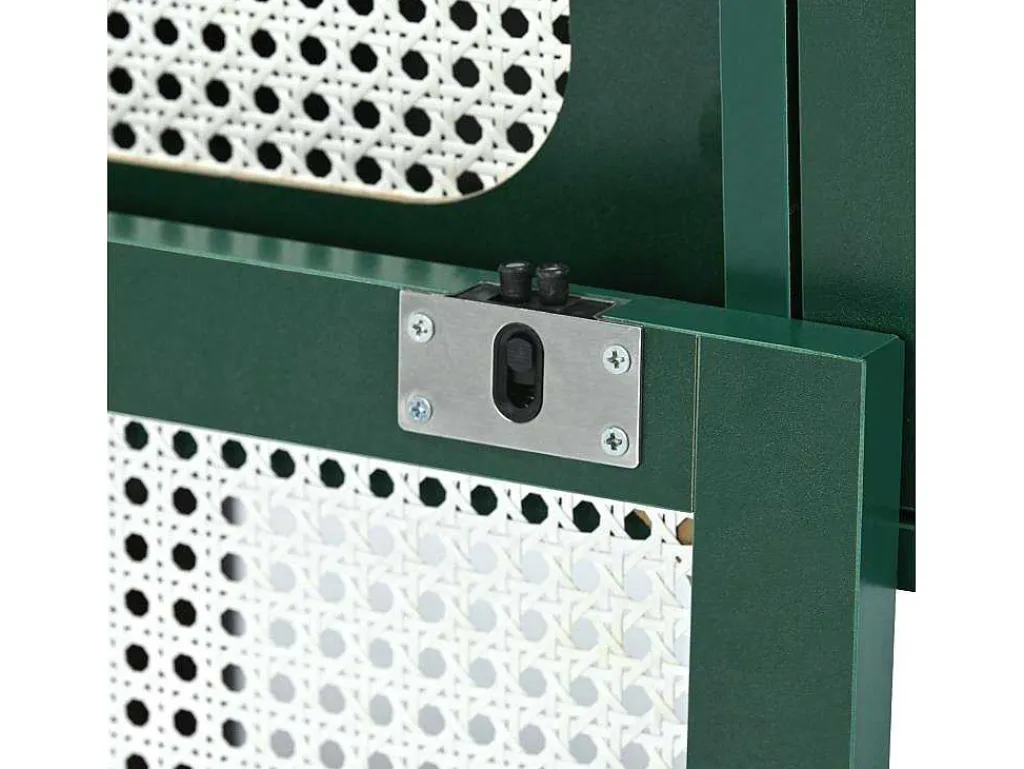 Tv-Meubel 160 Cm - 2 Rotan Schuifdeuren En 2 Lades - Groen-ModernLuxe New