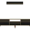 Tv-Meubel Hira - Zwart - 180X35X48 Cm --EPIKASA Hot