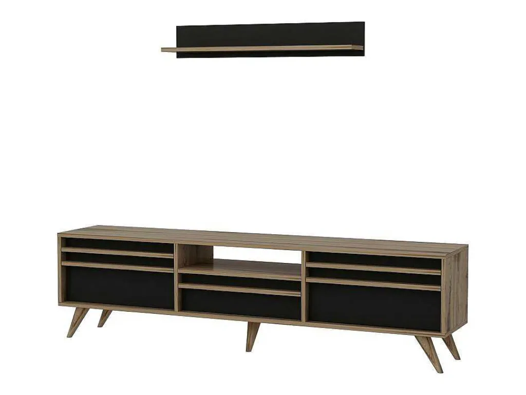 Tv-Meubel Hira - Zwart - 180X35X48 Cm --EPIKASA Hot