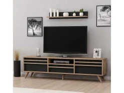 Tv-Meubel Hira - Zwart - 180X35X48 Cm --EPIKASA Hot