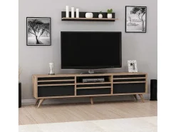 Tv-Meubel Hira - Zwart - 180X35X48 Cm --EPIKASA Hot