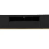 Tv-Meubel Met 2 Deuren, 2 Laden En 2 Nissen Van Mdf En Staal - Zwart En Goudkleurig - Evilana-Vente-unique Hot