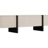 Tv-Meubel Met 4 Deuren Van Mdf - Beige En Zwart - Luvonia-Vente-unique Discount