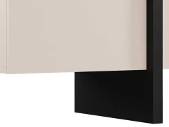 Tv-Meubel Met 4 Deuren Van Mdf - Beige En Zwart - Luvonia-Vente-unique Discount