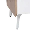 Tv-Meubel Met 4 Lades En 2 Nissen - Mdf & Metaal - Witgelakt & Naturelkleur - Cayana-Vente-unique Clearance