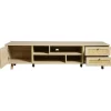 Tv-Meubel Van 160 Cm - 1 Deur, 2 Laden En 4 Vakken - Naturel-ModernLuxe Discount