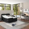 Tweepersoons Boxspring Met Elektrische Bedbodem + Matras En Dekmatras Castel Van - 2X80X200 Cm - Antraciet-Palacio Online