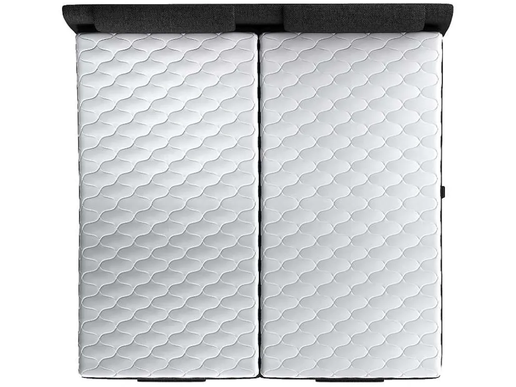 Tweepersoons Boxspring Met Elektrische Bedbodem + Matras En Dekmatras Castel Van - 2X80X200 Cm - Antraciet-Palacio Online
