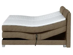 Tweepersoons Boxspring Met Elektrische Bedbodem + Matras En Dekmatras Castel - 2X80X200Cm - Beige Stof-Palacio New