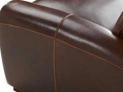 Tweezits Clubbank Van Leer Met Lived-In Aspect Baudoin - Bruin-LINEA SOFA Discount