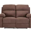 Tweezits Relaxbank Van Stof Tolzano - Donkerbruin-Vente-unique New