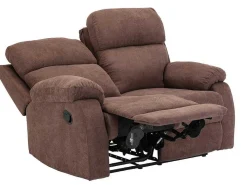Tweezits Relaxbank Van Stof Tolzano - Donkerbruin-Vente-unique New