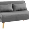 Tweezits Slaapbank Posio Van Stof - Grijs-Vente-unique
