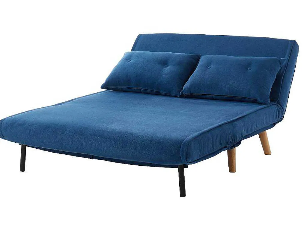 Tweezits Slaapbank Van Stof Valerio - Blauw-Vente-unique Online