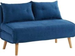 Tweezits Slaapbank Van Stof Valerio - Blauw-Vente-unique Online