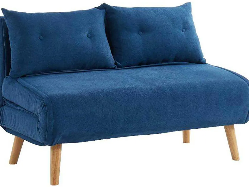 Tweezits Slaapbank Van Stof Valerio - Blauw-Vente-unique Online