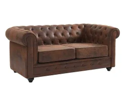 Tweezitsbank Chesterfield Van Microvezel Met Vintage Look-Vente-unique Outlet