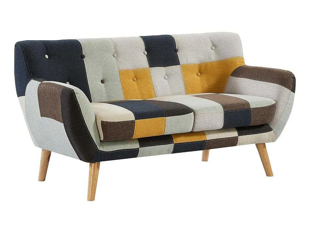 Tweezitsbank In Patchworkstof Serti Ii-Vente-unique Clearance