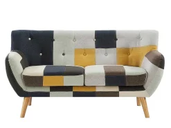 Tweezitsbank In Patchworkstof Serti Ii-Vente-unique Clearance