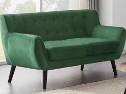 Tweezitsbank In Sparrengroen Fluweel Serti-Vente-unique Clearance
