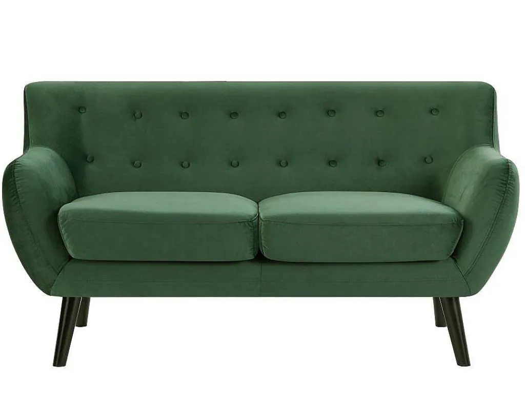 Tweezitsbank In Sparrengroen Fluweel Serti-Vente-unique Clearance