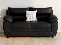 Tweezitsbank Manoa Van Kunstleer - Zwart-Vente-unique Hot