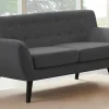 Tweezitsbank Van Antraciete Stof Serti-Vente-unique Clearance