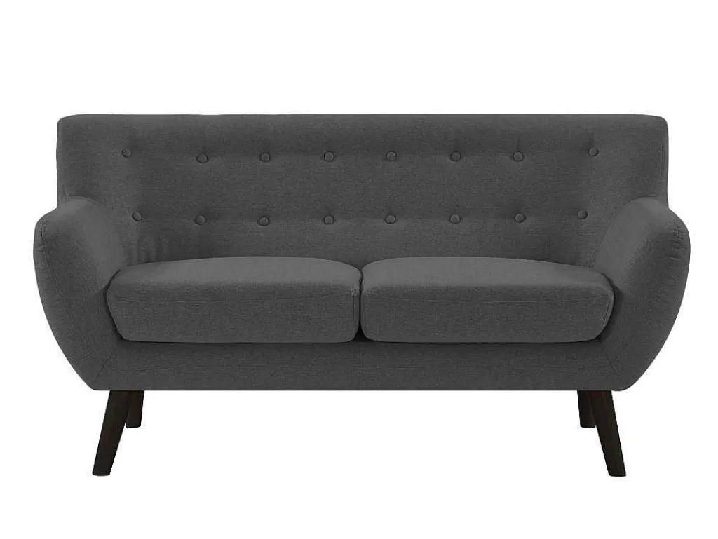 Tweezitsbank Van Antraciete Stof Serti-Vente-unique Clearance