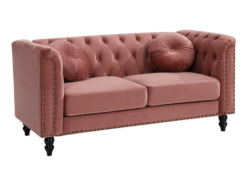 Tweezitsbank Van Fluweel Turner - Oudroze-Vente-unique Sale