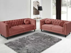 Tweezitsbank Van Fluweel Turner - Oudroze-Vente-unique Sale