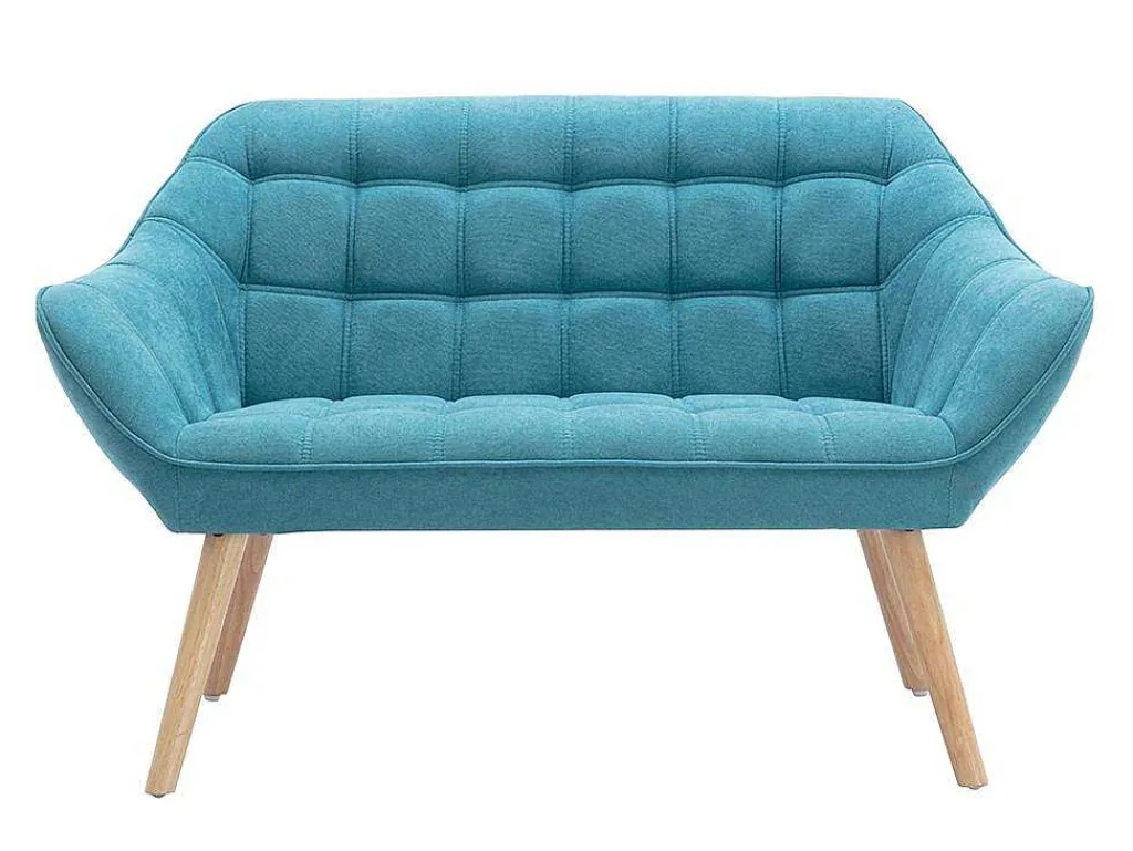 Tweezitsbank Van Stof Caserta - Blauw-Vente-unique