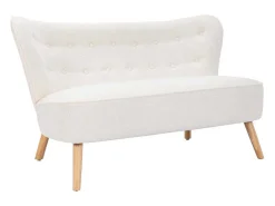 Tweezitsbank Van Witte Bouclestof Locarno-Vente-unique Best