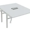 Uitbreiding Voor Bureau Bank 2 Personen - Wit - L120 Cm - Downtown-Workēa New