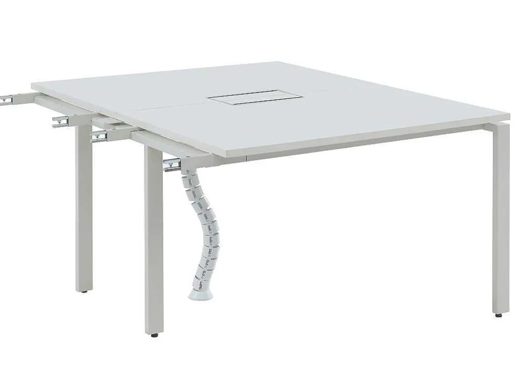 Uitbreiding Voor Bureau Bank 2 Personen - Wit - L120 Cm - Downtown-Workēa New