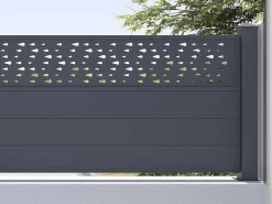 Uitbreiding Voor Het Hek H89 X L178,3 Cm In Donkergrijs Aluminium Met Motieven - Bazio-EXPERTLAND Online