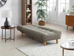 Uitklapbare Chaise Longue Van Taupegrijze Stof Esteban-Vente-unique Best