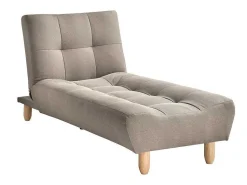 Uitklapbare Chaise Longue Van Taupegrijze Stof Esteban-Vente-unique Best