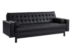 Uitklapbare Zitbank Van Kunstleer Eleanor - Zwart-Vente-unique Discount