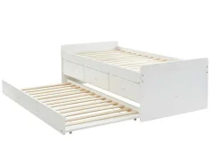 Uitschuifbaar Bed Titouan Met 3 Lades - 90X190Cm - Mdg En Dennenhout - Wi-Vente-unique Clearance